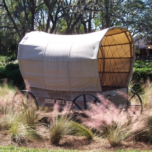 Covered wagon at the Trading Post.