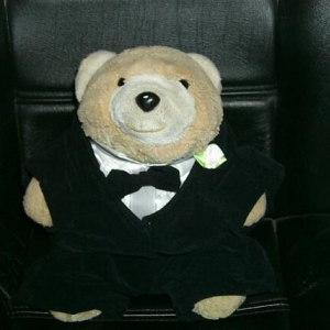 Bear in a tux