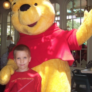 Matthew with Pooh