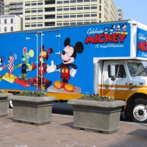 Mickey's moving van