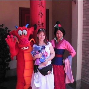 Mulan, Mushu, Stitch and me.