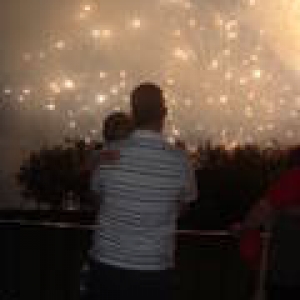 Father/Son Moment at Illuminations