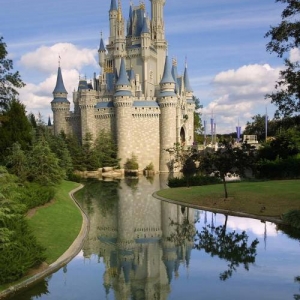 WDW Castle and It's reflection