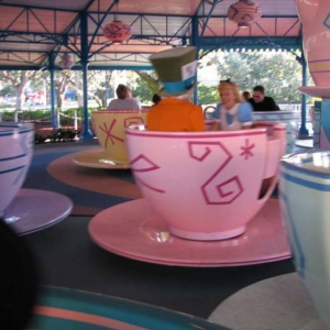 Alice, Hatter, and the Cup ride