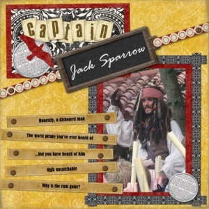 Jack Sparrow digital scrapbook page