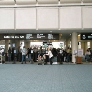 TSA screening lines at Orlando airport