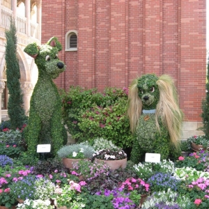 EPCOT 3-09 Lady and the Tramp Topiary