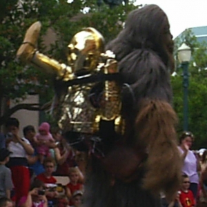Chewbacca carries C3PO