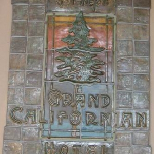 Grand Californian Hotel Logo on Wall