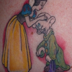 Snow White and Dopey tattoo