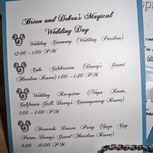 Mickey themed wedding invite