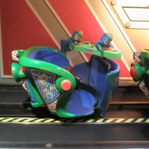 Buzz Lightyear ride car. There is also a wheelchair accessible car that can