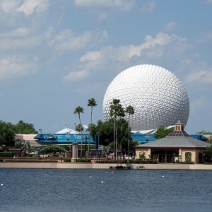 EPCOT Spaceship Earth with Tronorail