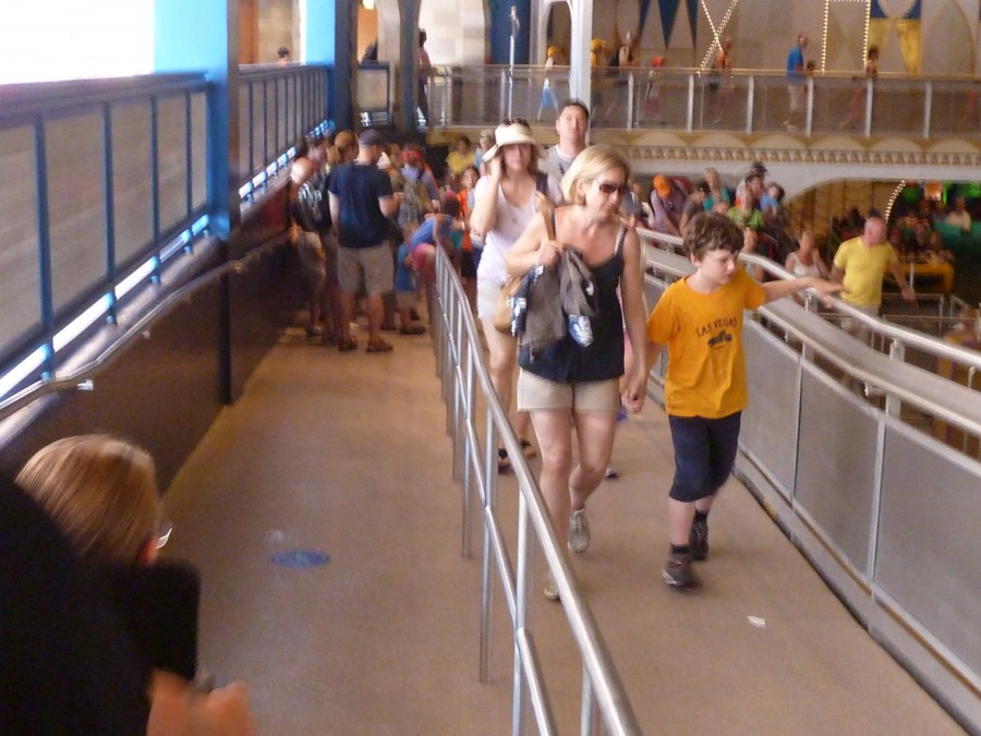 2011 Wheelchair lines at Small World -2011