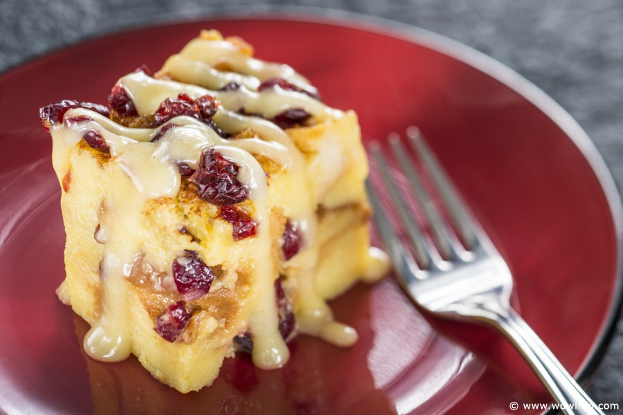 Craisin Bread Pudding with Grand Marnier Anglaise