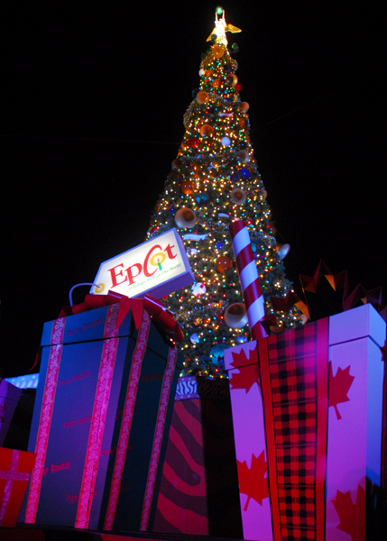 Epcot Christmas Decoration - WS Entrance