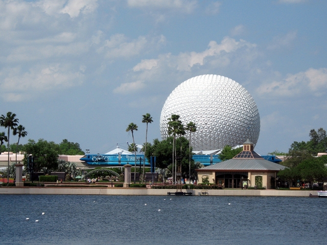 EPCOT Spaceship Earth with Tronorail