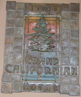 Grand Californian Hotel Logo on Wall