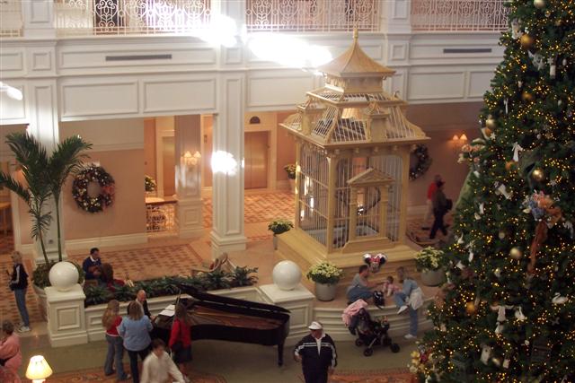 Grand Floridian Lobby view from balcony.