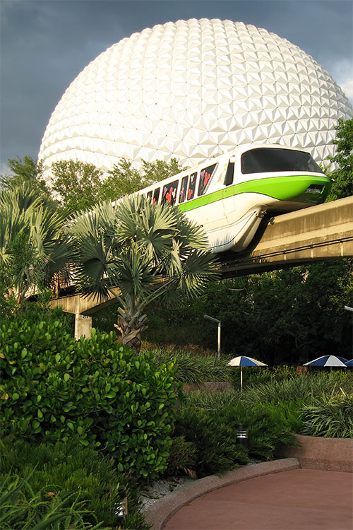 Monorail at Epcot