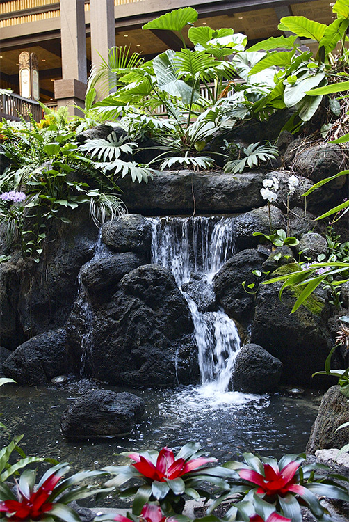 Polynesian Lobby waterfall