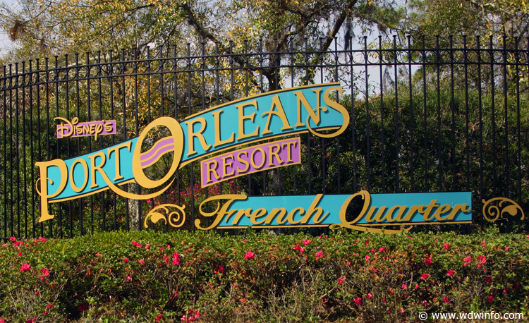 Port Orleans French Quarter sign