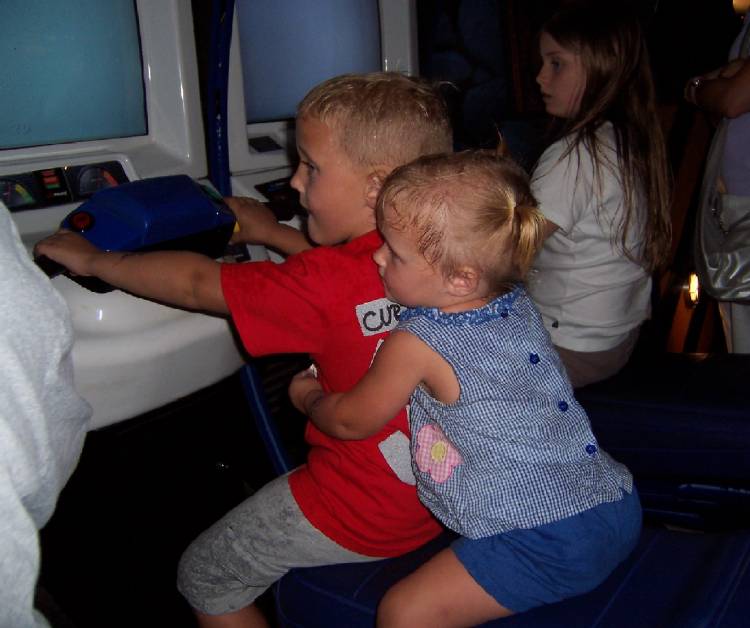 Riding with Big Brother at DisneyQuest