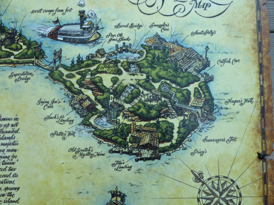 Tom Sawyer Island map