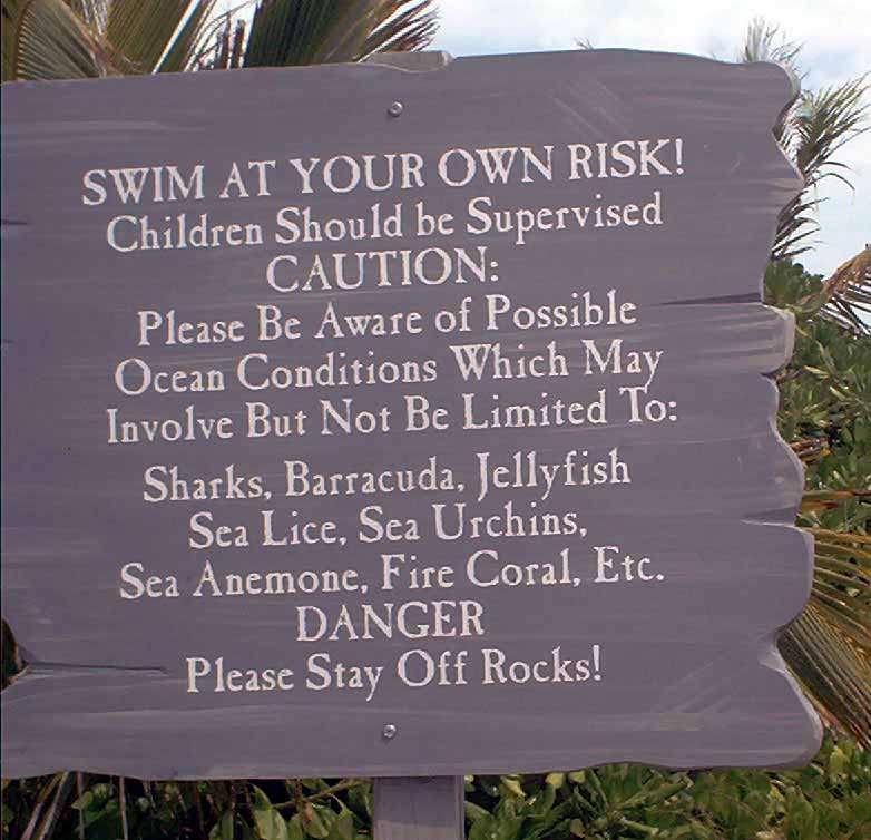 Warning sign on Castaway Cay