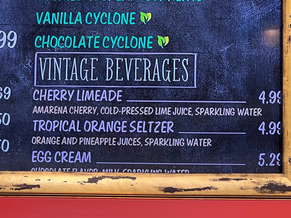 boardwalk ice cream vintage beverages menu