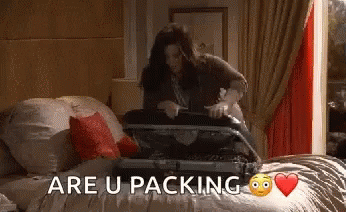 Image result for molly packing a suitcase  meme